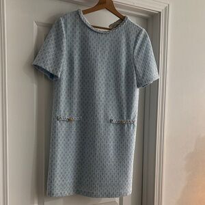 Rachel Zoe Light Blue Patterned Mini Dress